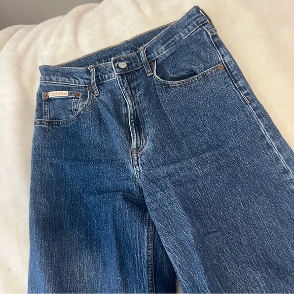 Calvin Klein Indigo Wide Leg Jeans - Picture 2 of 6
